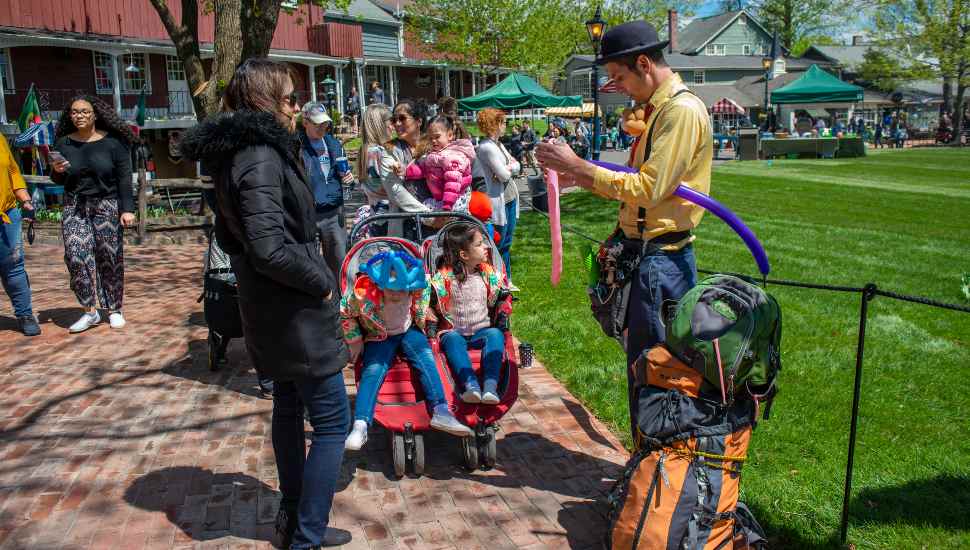 m with kids and man in hat