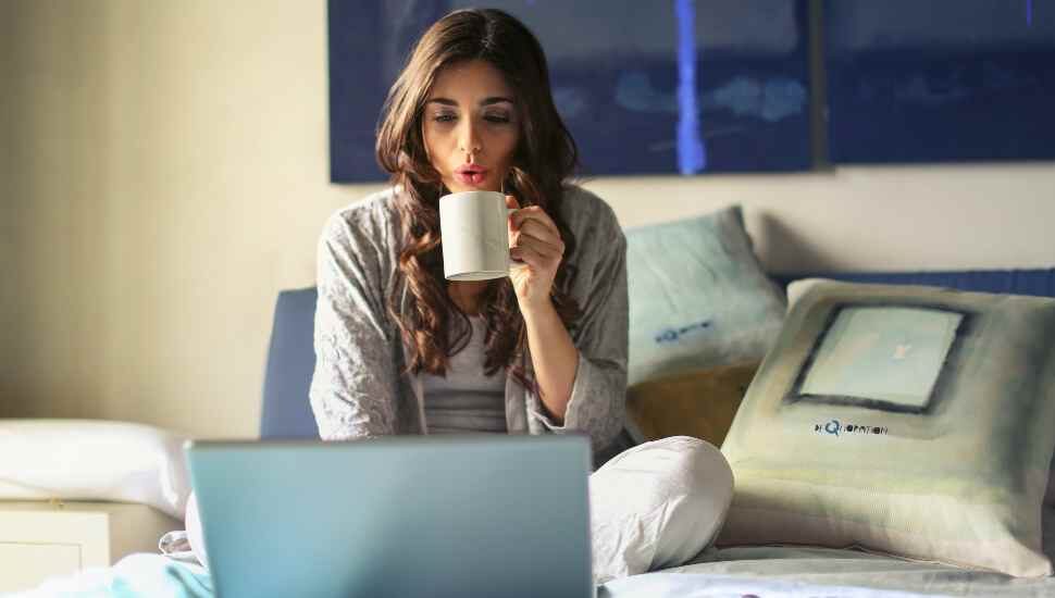 woman with laptop
