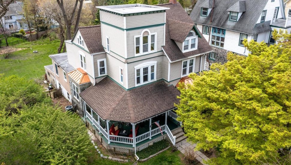 overhead shot of house