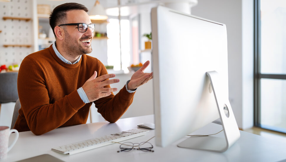 Man at his desk