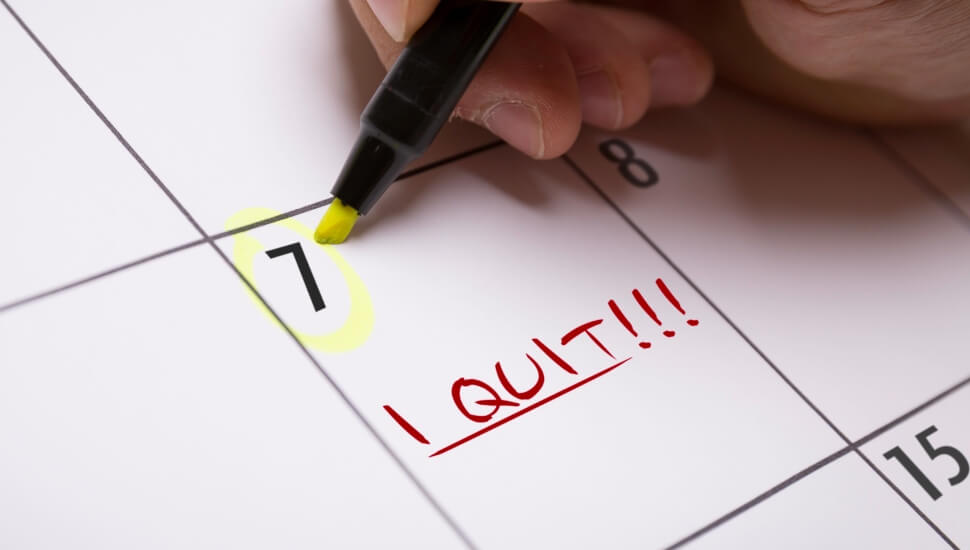 Marking your quit date on a calendar