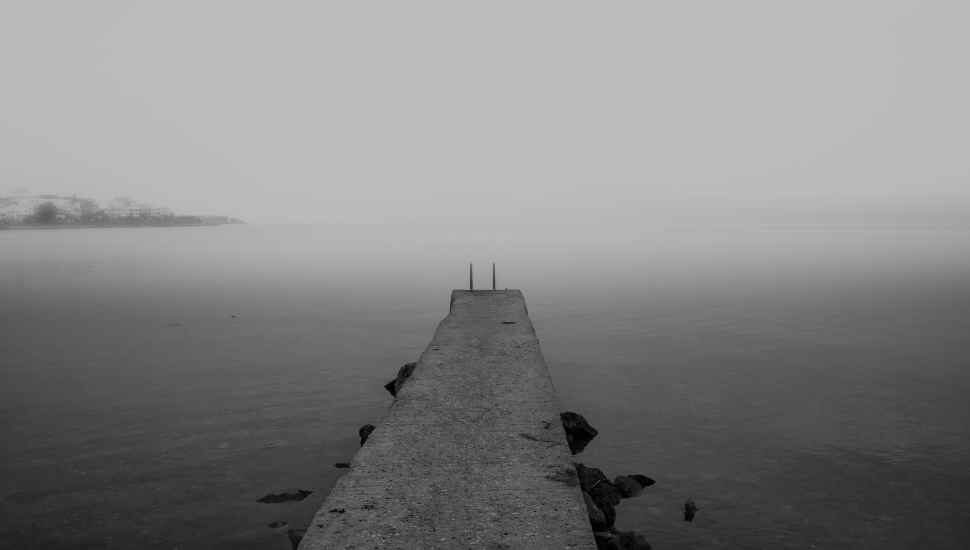 dock in mist