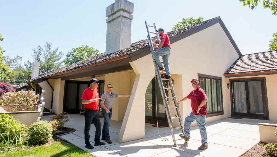 Man on ladder