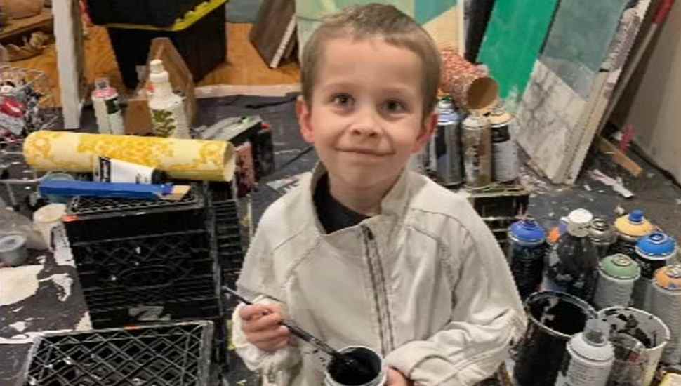 boy with paintpot