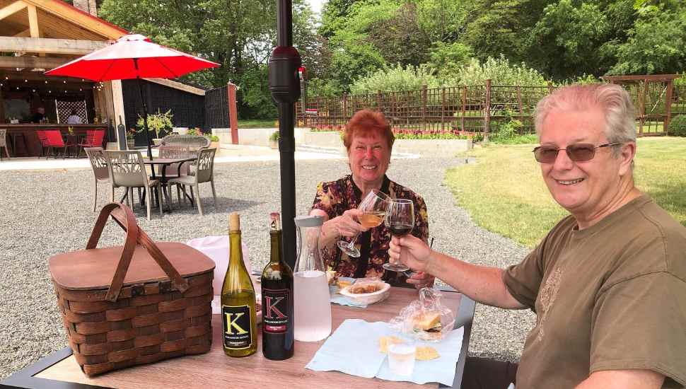 couple toasting