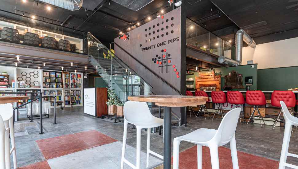 dining room with staircase