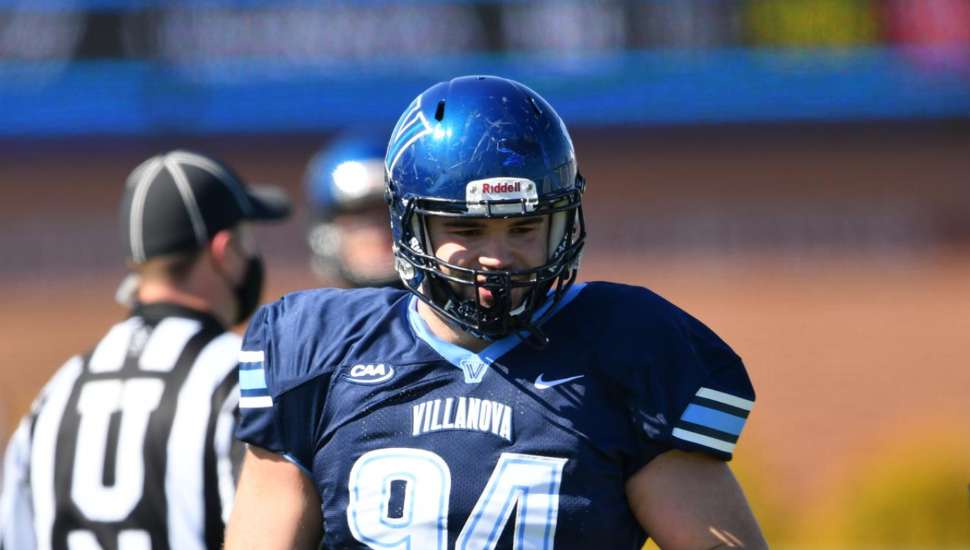 football player in blue