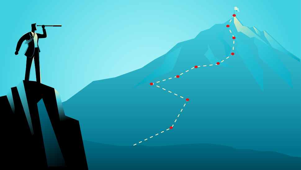 man on mountain
