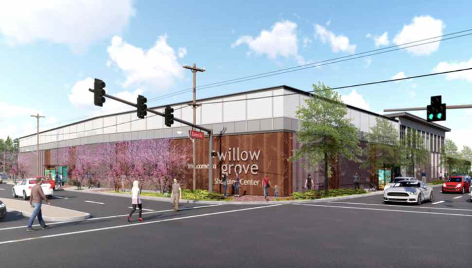 rendering of a building at an intersection