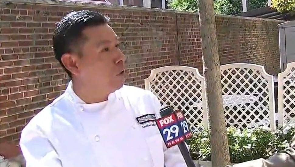 man in white chef's coat