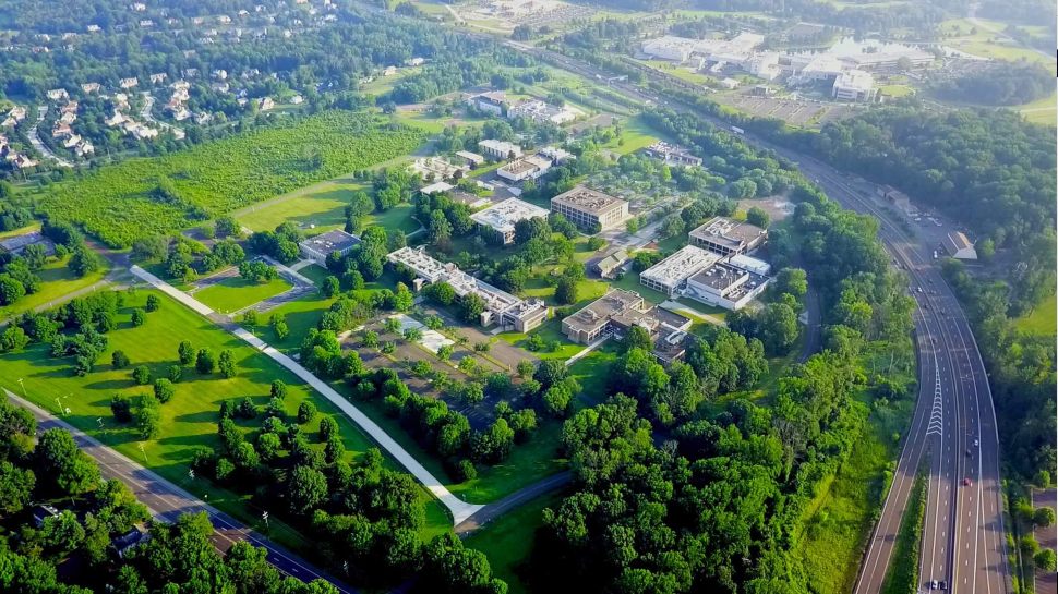 An aerial view of Spring House Innovation Park in Lower Gwynedd
