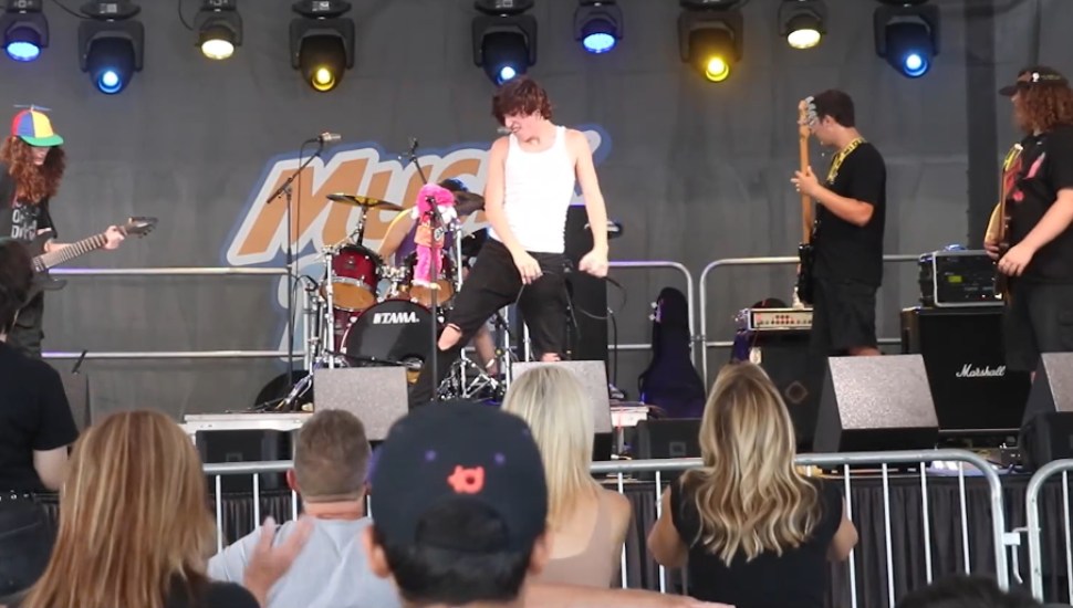 band onstage