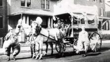 decorated horse cart