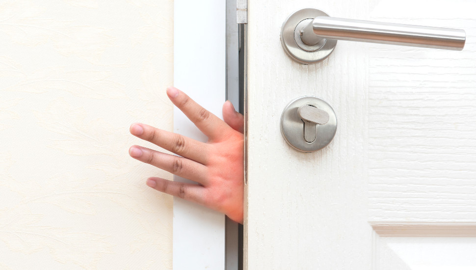 hand caught in door