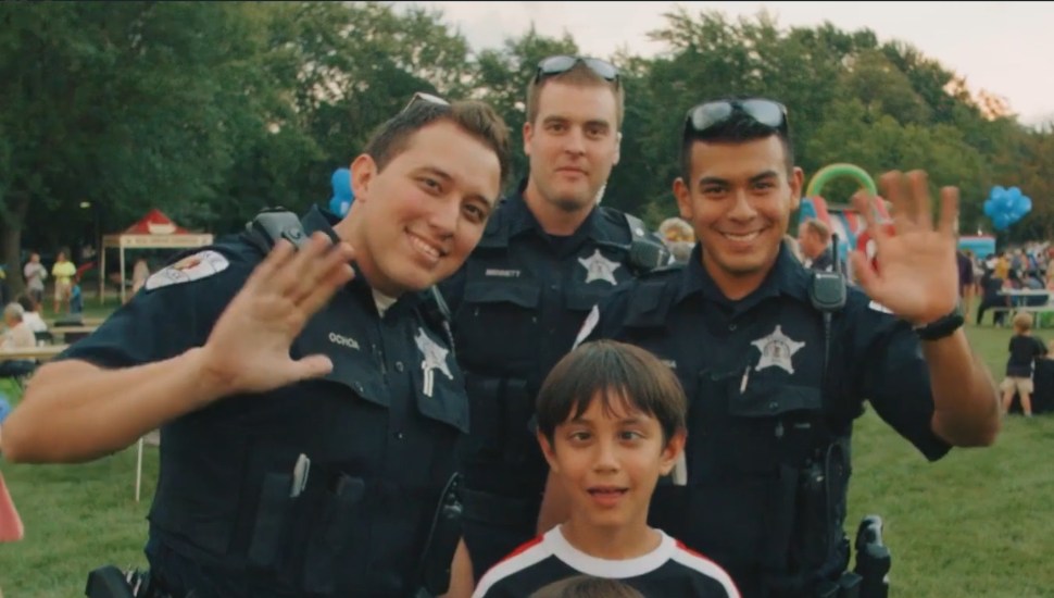 police with boy