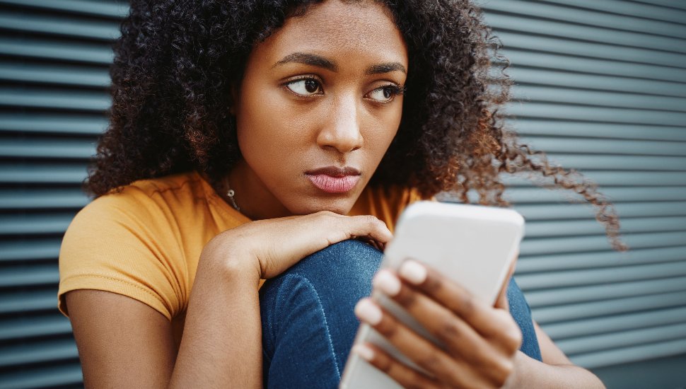 woman with cell phone