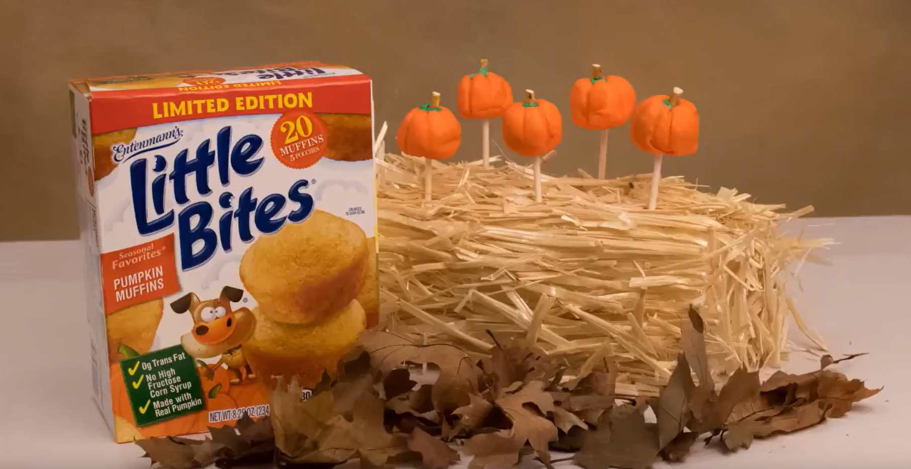 box with fall decorations