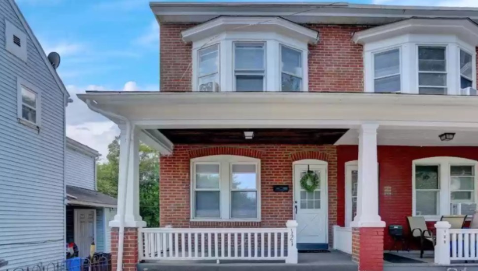 brick twin with porch