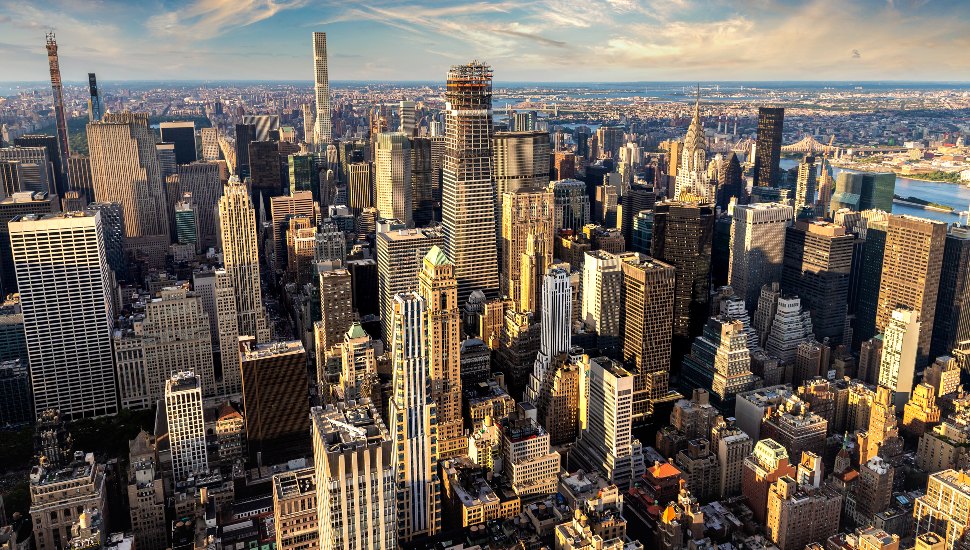 cluster of big buildings