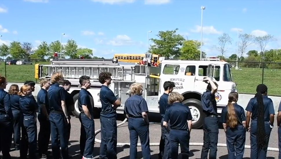 kids with a white truck