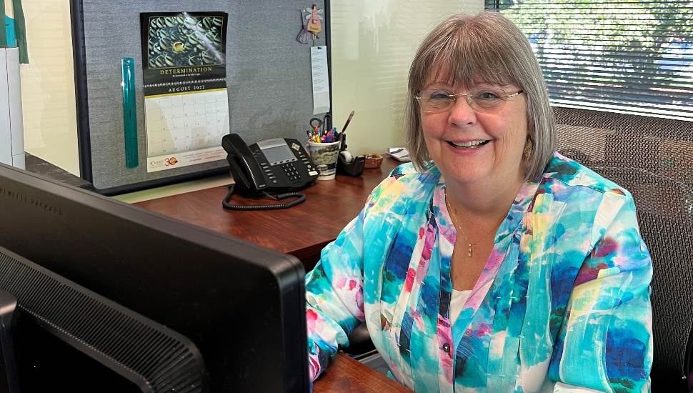 woman at desk
