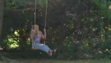 woman on swing