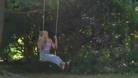 woman on swing