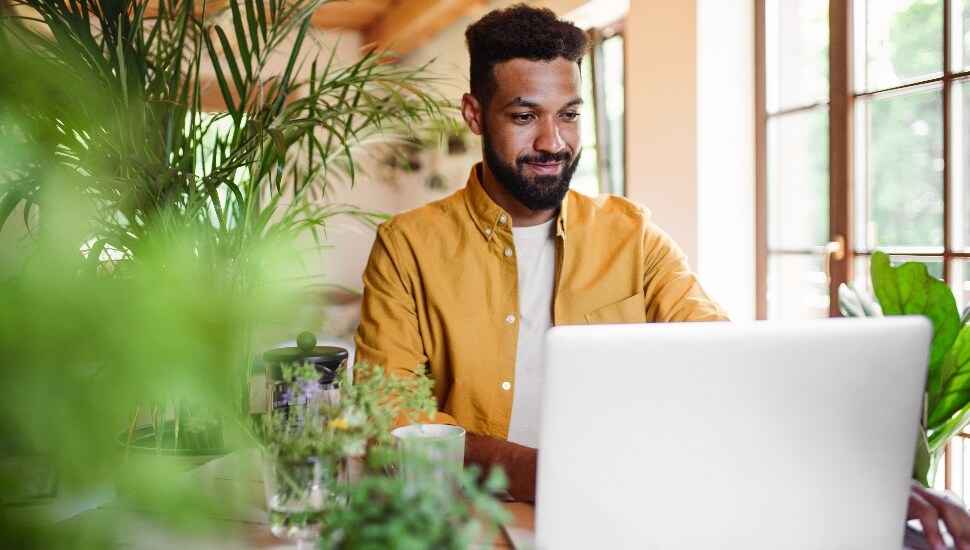 Young professional Working from home