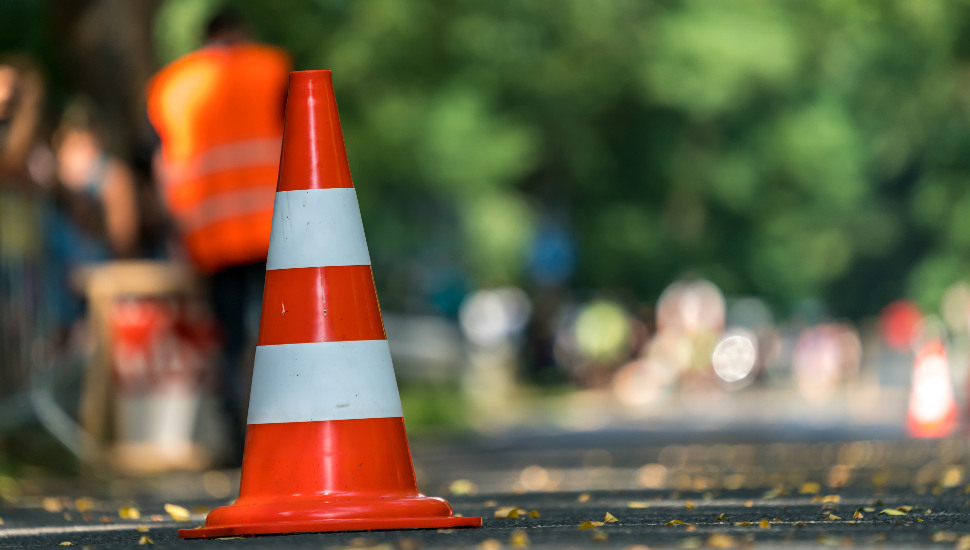 cone in a street