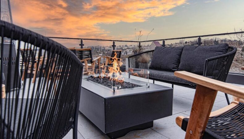 fire pit on roof