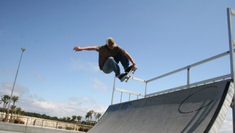 skateboarder in the air