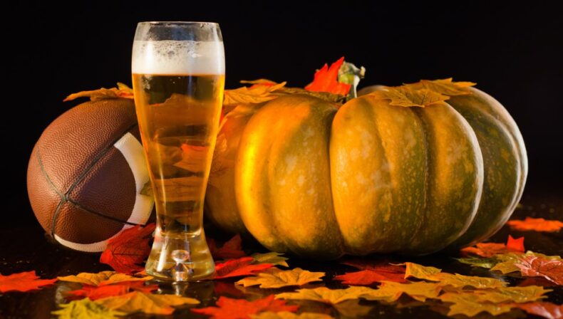 beer, ball, pumpkin