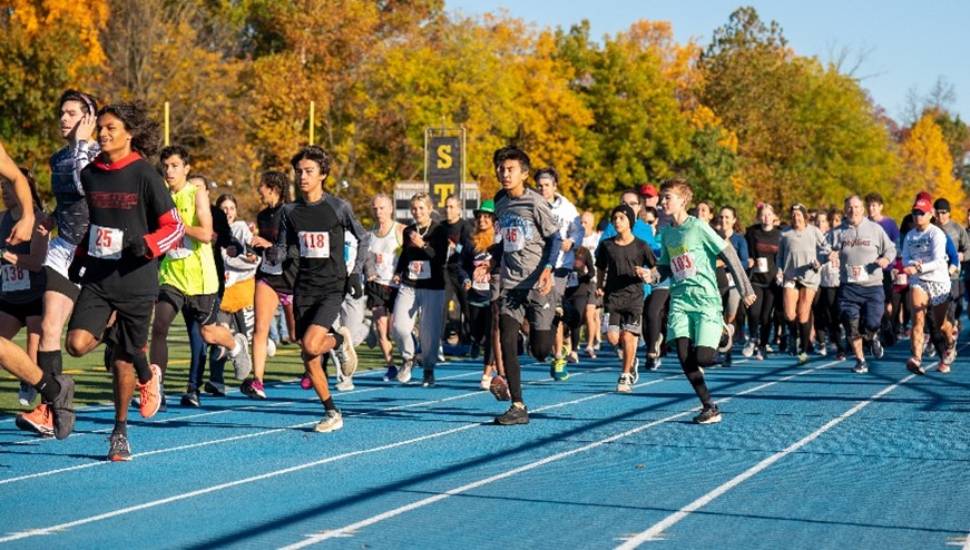 runners on a track