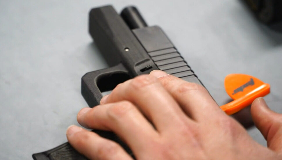 hand on a firearm