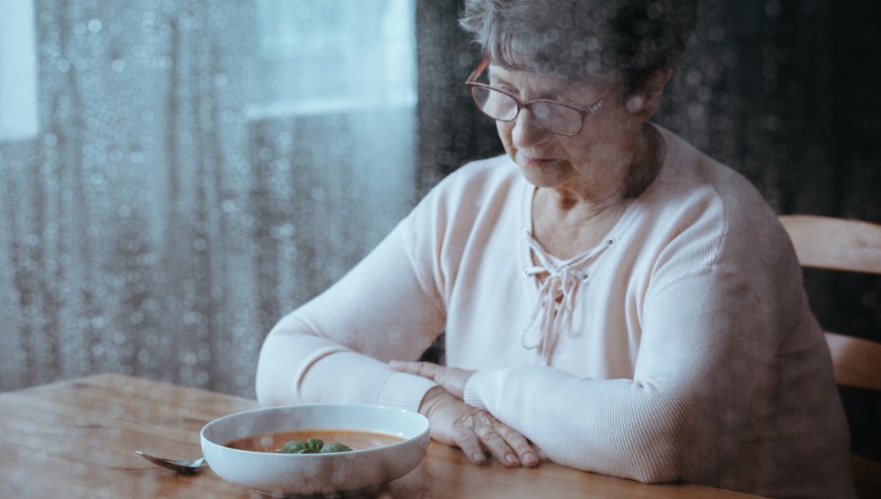 woman with bowl