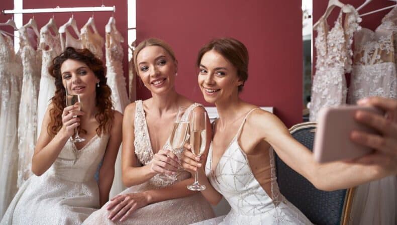 bridal selfie wedding dress tiktok