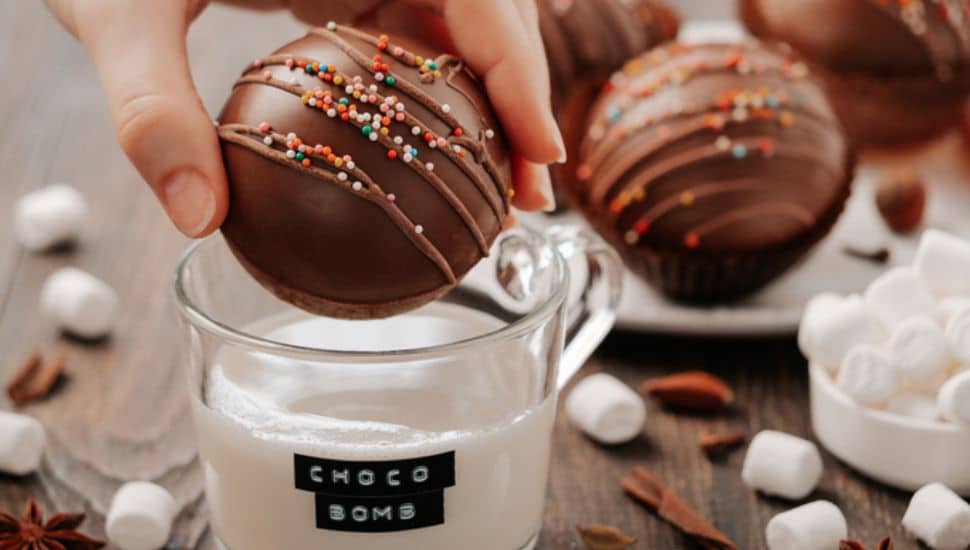 chocolate in a drink