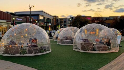 dining igloos, a KoP District marketing and events initiative