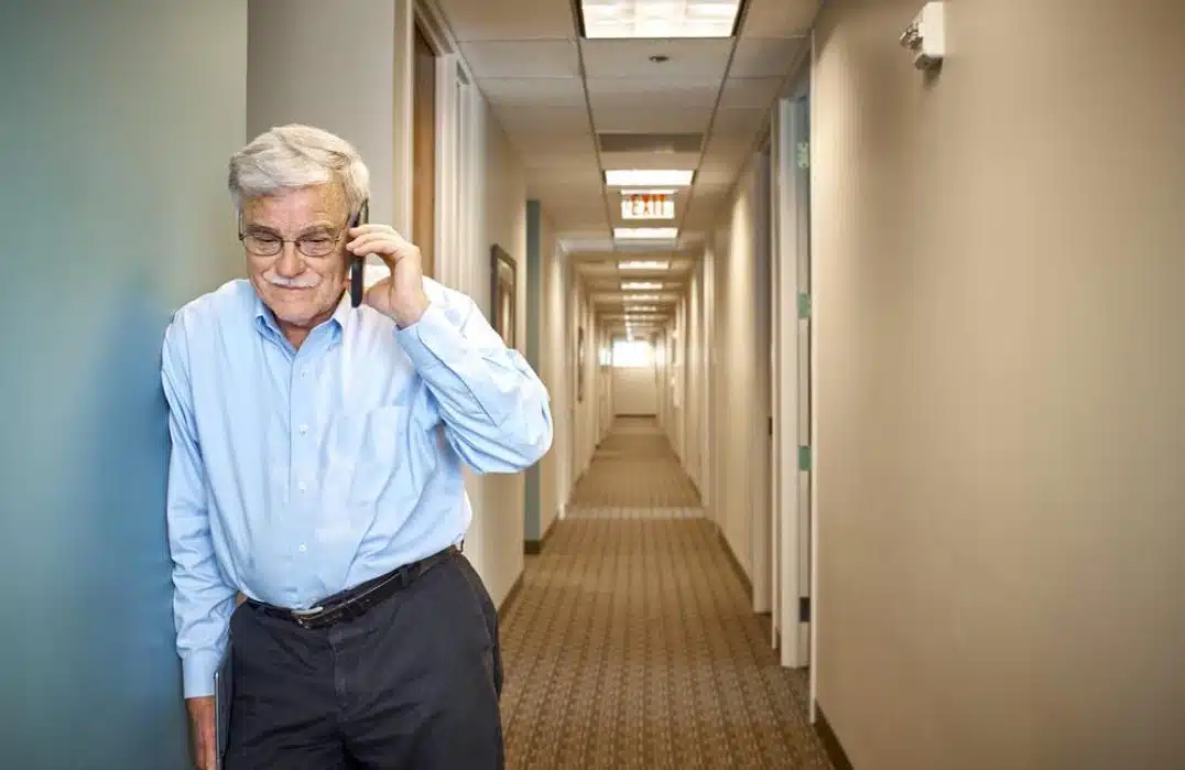 man in a hallway NASH