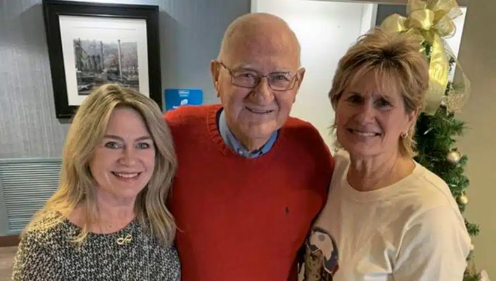 Jim Scott with two daughters