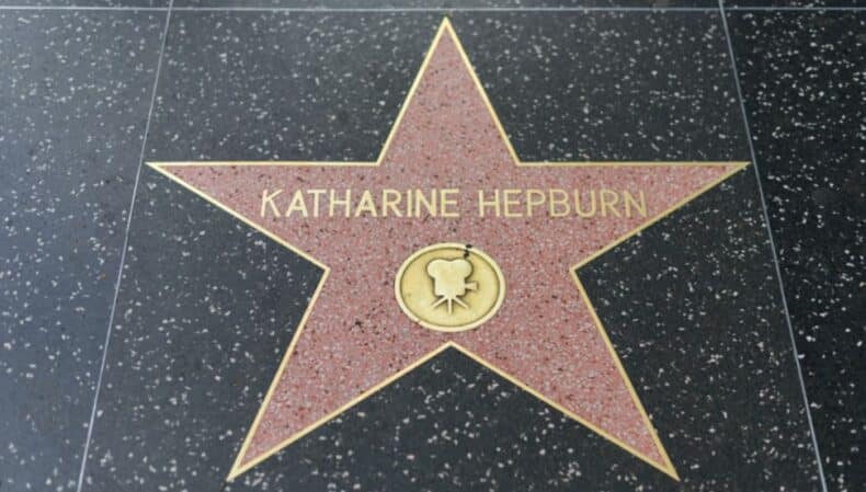 Hepburn star on sidewalk