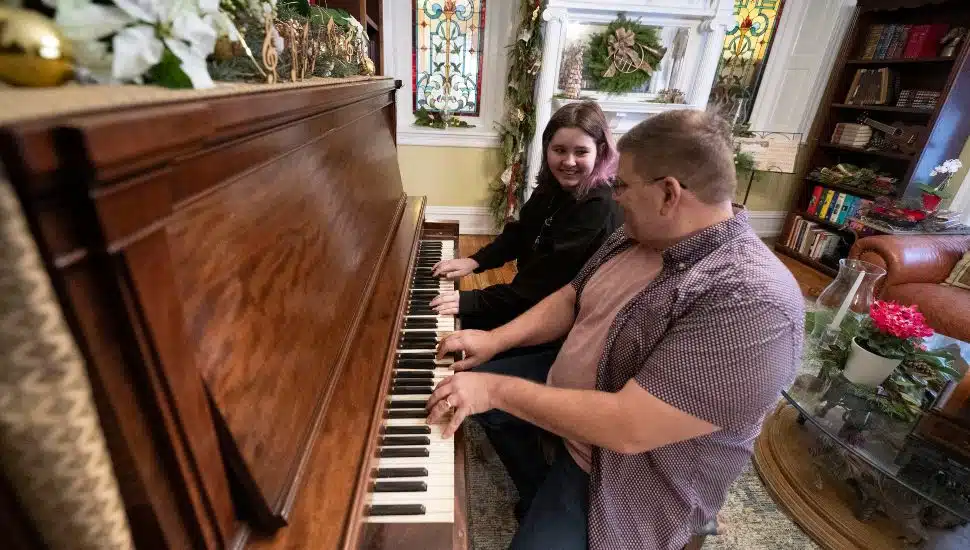 two people in a room by the Norristown Garden Club
