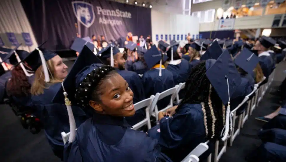 woman in mortarboard