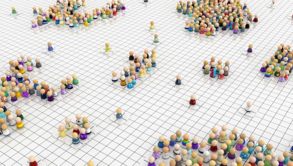little pegs representing population trends