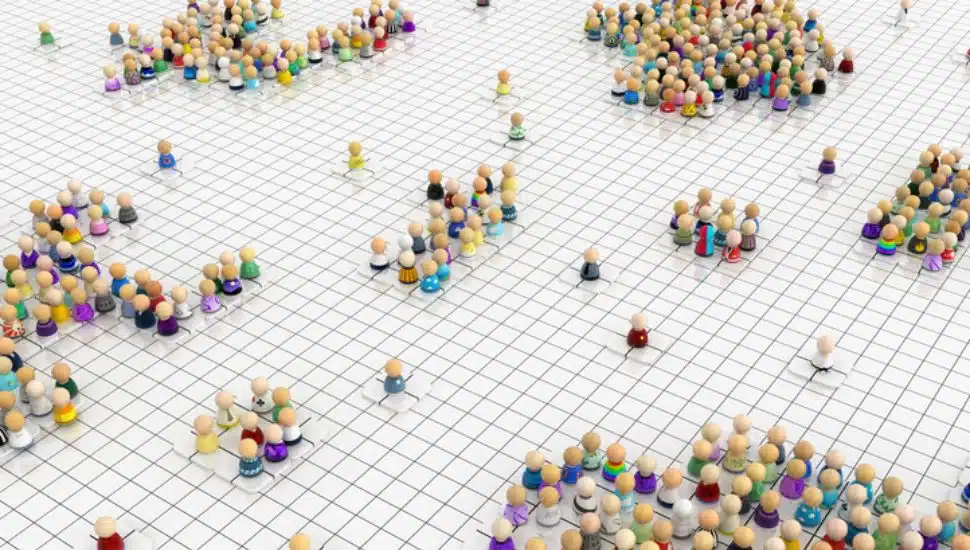 little pegs representing population trends