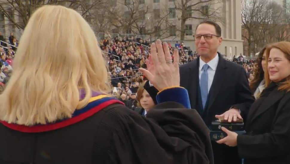 Gov. Shapiro with Hershman Bible