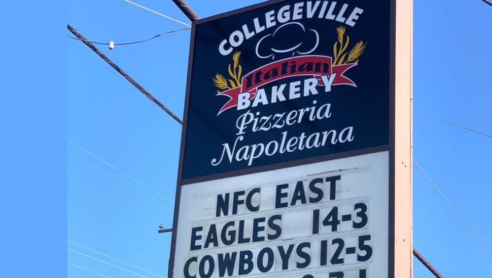 sign celebrating the eagles, including Brandon Graham