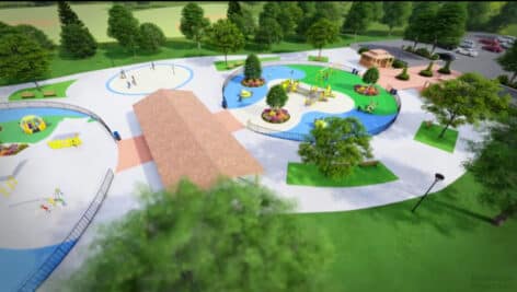 Adventure Grove rendering of a park