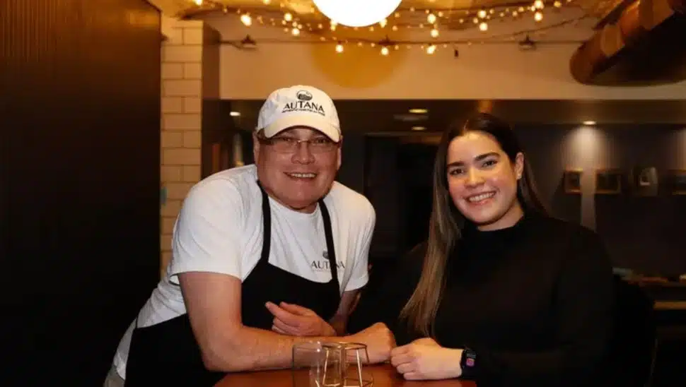Levi Hernández and daughter María-José Hernández.
