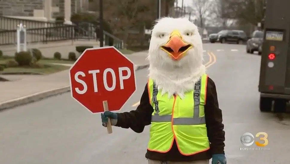 Jenkintown Crossing Guard Cannot Mask Her Fandom for the Philadelphia Eagles